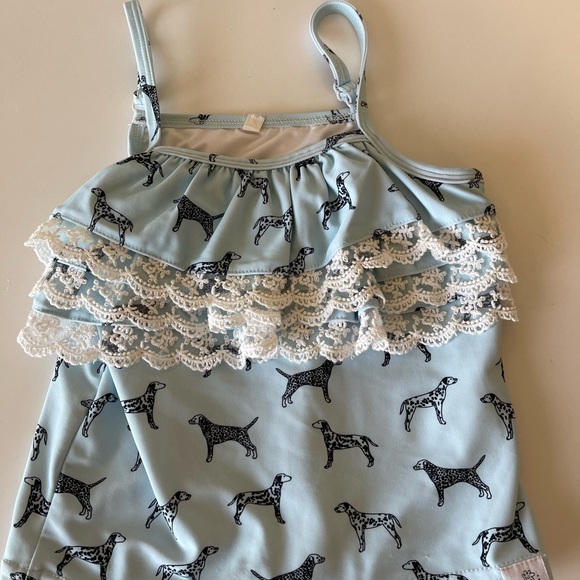 🔴🔴🔴SOLD🔴🔴🔴 Jane + JoGirls Tillie Dotty Floral Tankini Swim Suit Bikini - Picture 3 of 4